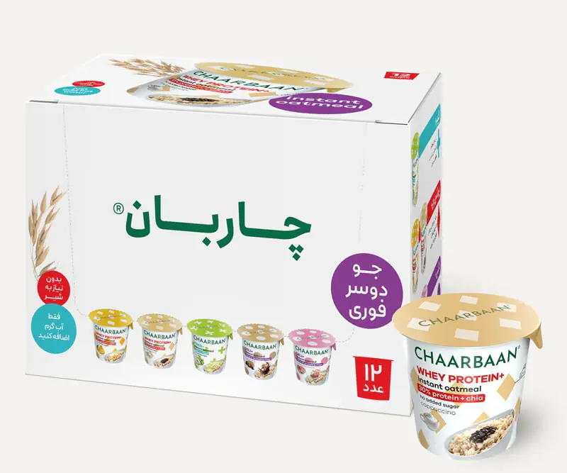 اوتمیل با پروتئین و چیا (طعم کاپوچینو)