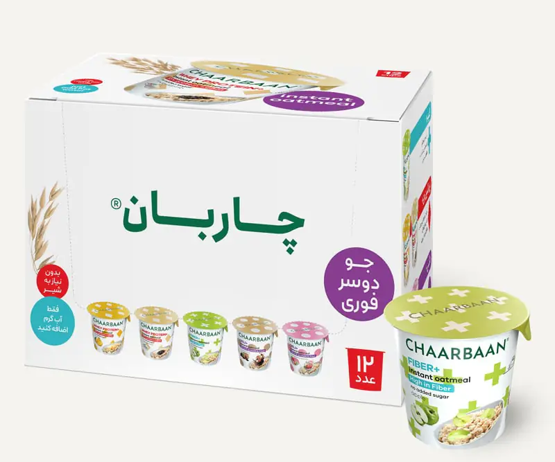 اوتمیل با فیبر گیاهی (طعم سیب)